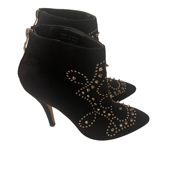 Forever 21 Stilleto Heel Black Ankle Bootie Size 7.5 - Picture 7 of 9